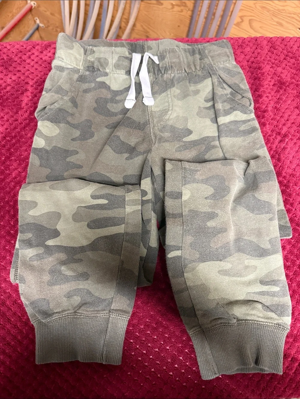 Carter's Olive & Gray Camo Jogger Pants with Drawstring